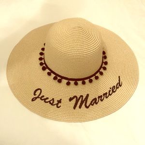 Just married sun hat